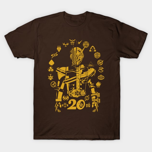 Decade Zio 20th Heisei Generations T-Shirt by Hamimohsin